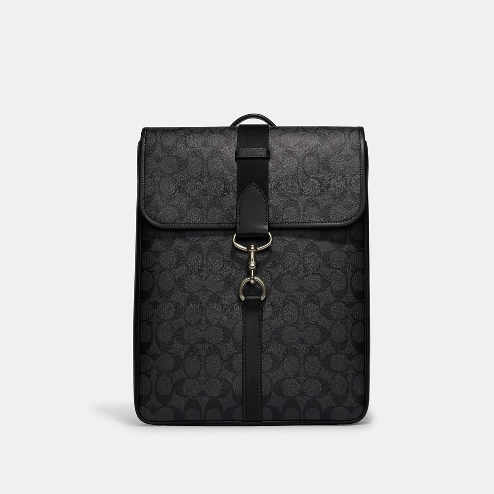 Coach Blaine Backpack In Signature Canvas